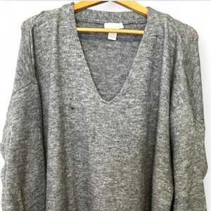 H&M Light Geey Oversized V-Neck Sweater